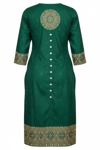 Elegant Cotton Kurthi - Back View