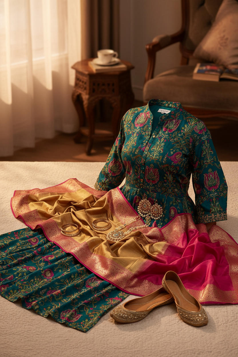 Elegant Cotton Kurthi - Lifestyle