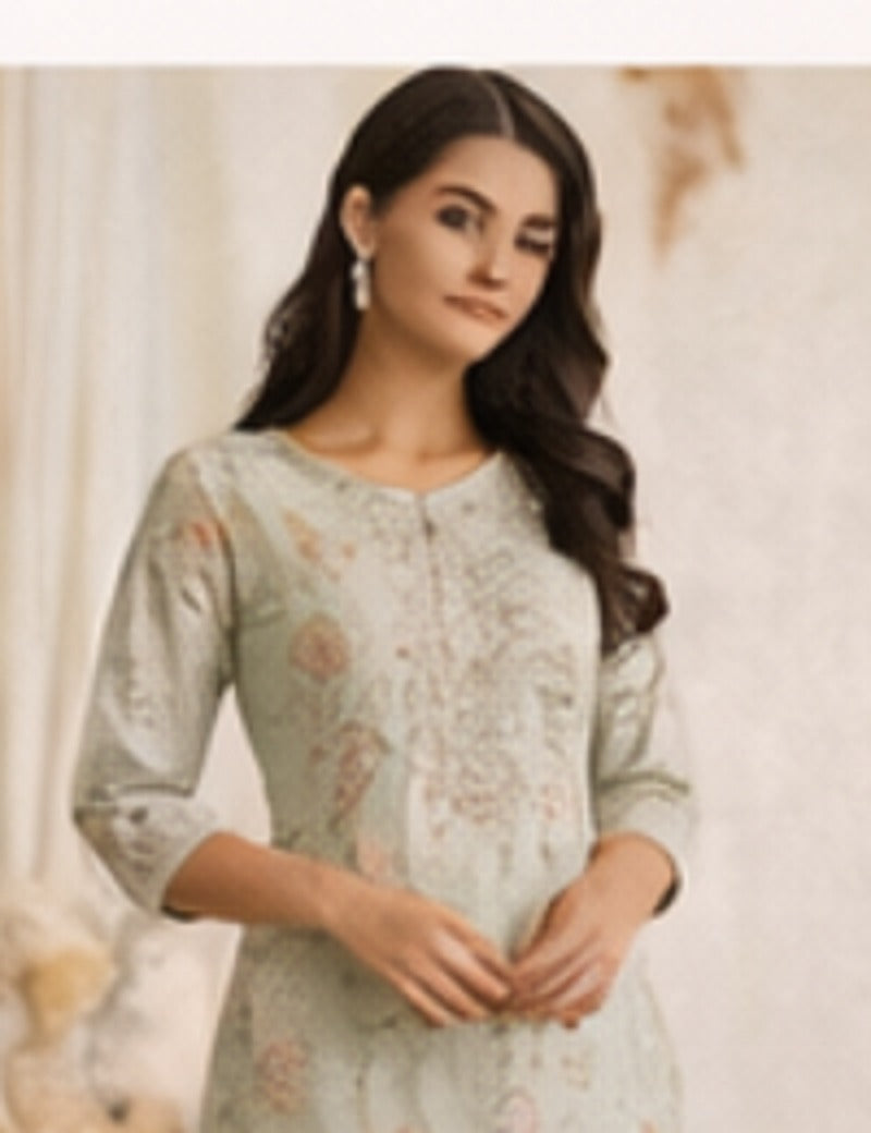 Mint Floral Kurti
