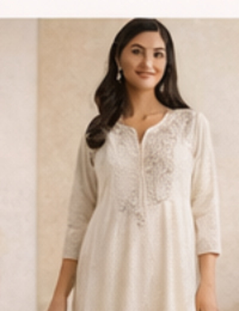 Ivory Chikankari