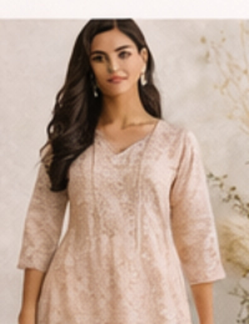 Rose Gold A-line Kurti